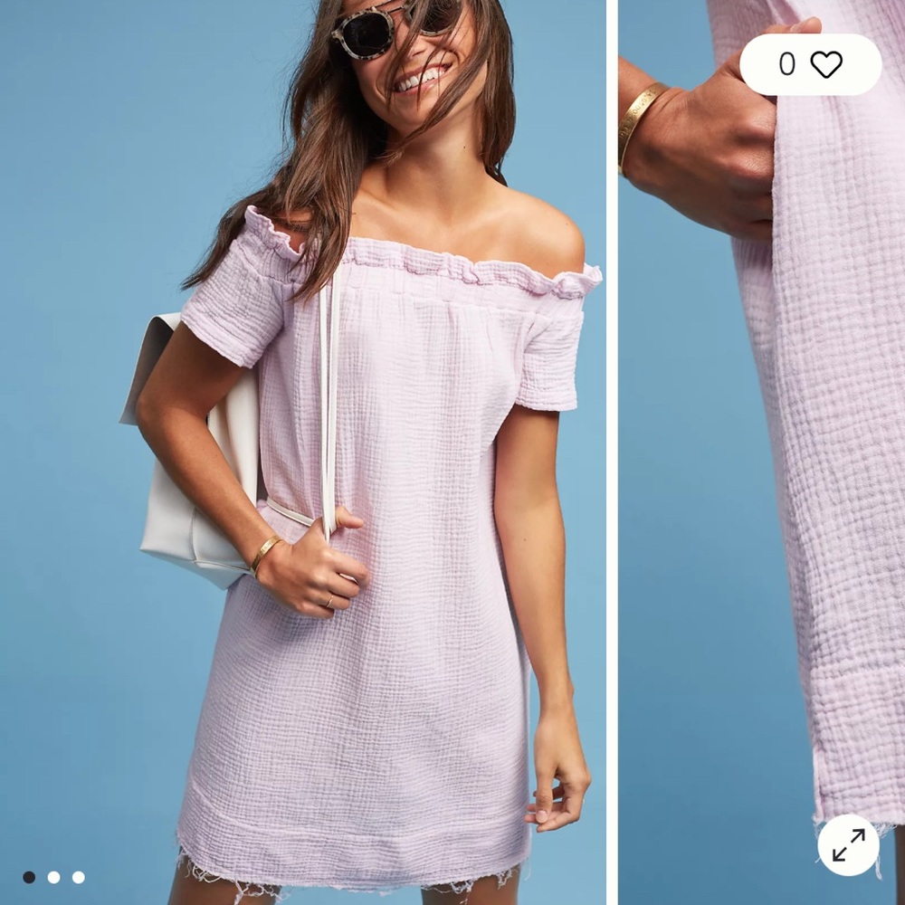 Anthropologie Maella Off-The-Shoulder Tunic Dress